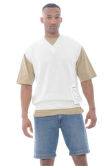 Amaranto gilet uomo in maglia