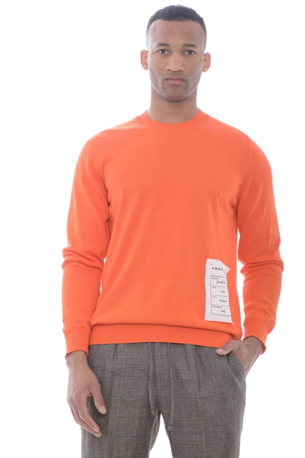Jersey de algodón de hombre Amaranto