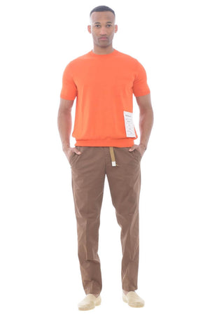 Amaranto Camiseta Hombre hilo con bolsillo