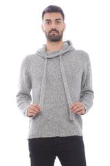Amaranto maglia uomo con cappuccio e coulisse