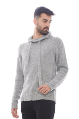 Amaranto maglia uomo con cappuccio e coulisse