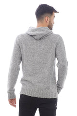 Amaranto maglia uomo con cappuccio e coulisse
