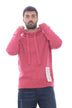 Amaranto maglia uomo con cappuccio e coulisse