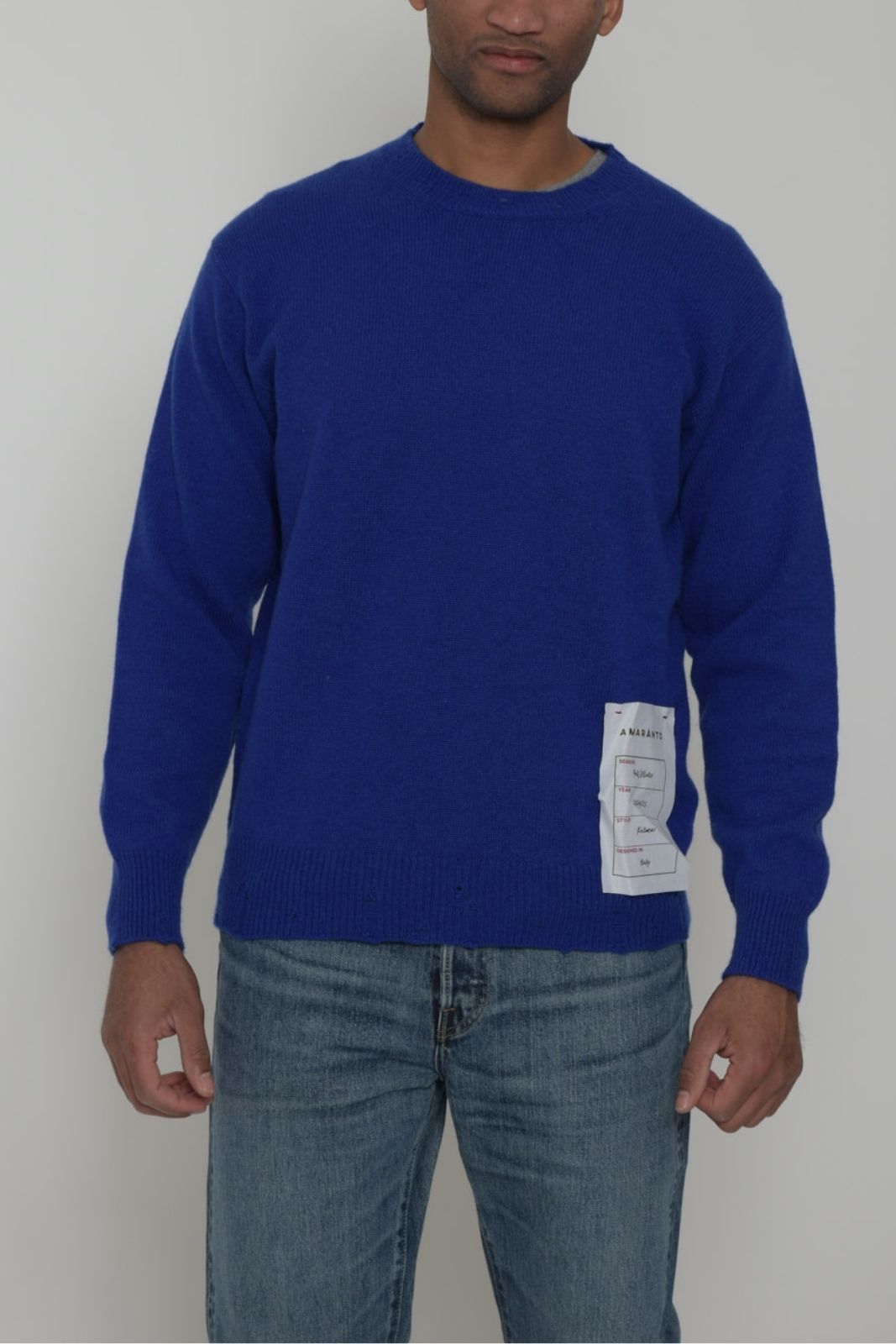 Amaranto maglia uomo misto cashmere