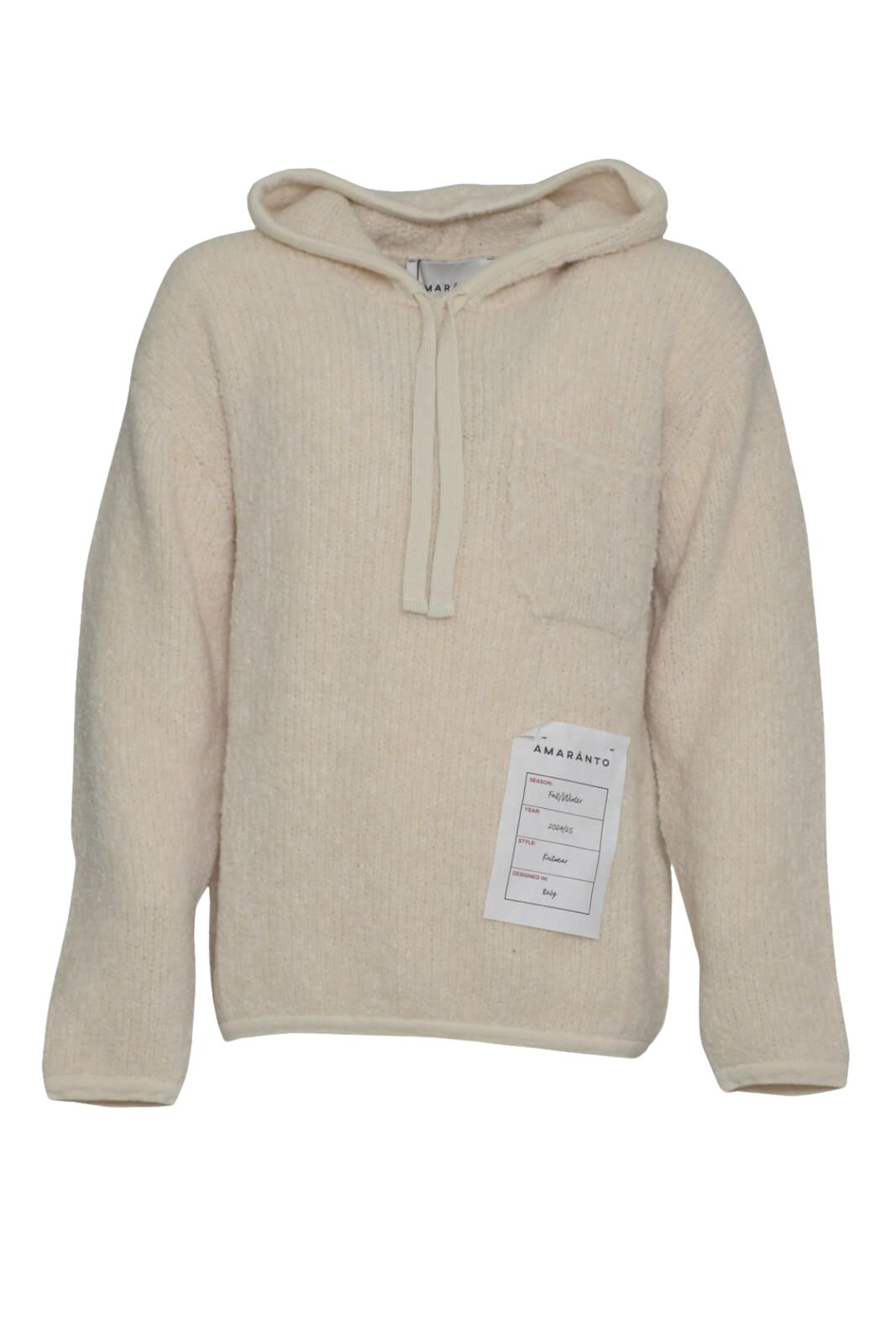Amaranto maglia uomo con cappuccio