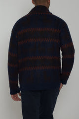 Amaranto cardigan uomo modello giacca