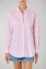 MC2 Saint Barth women's BRIGITTE shirt in striped poplin
