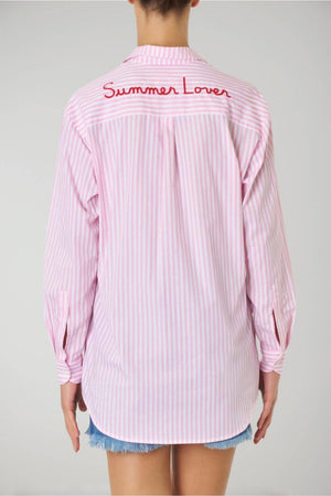 MC2 Saint Barth women's BRIGITTE shirt in striped poplin