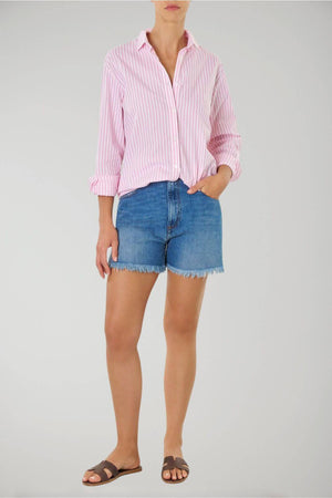 MC2 Saint Barth women's BRIGITTE shirt in striped poplin