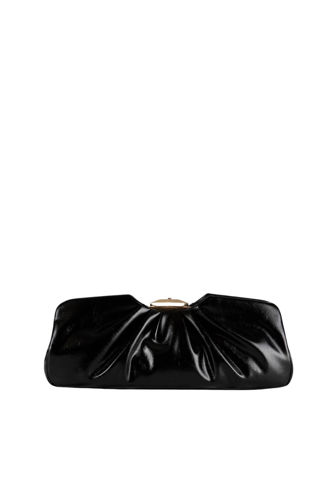 Elisabetta Franchi women's puffy clutch bag with logoed knob