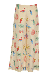 Balia pantalone donna seta stampa safari fronte