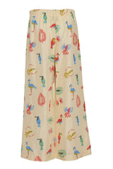 Balia pantalone donna seta stampa safari retro