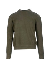 Maglione girocollo Barba da uomo in lana vergine fronte marrone