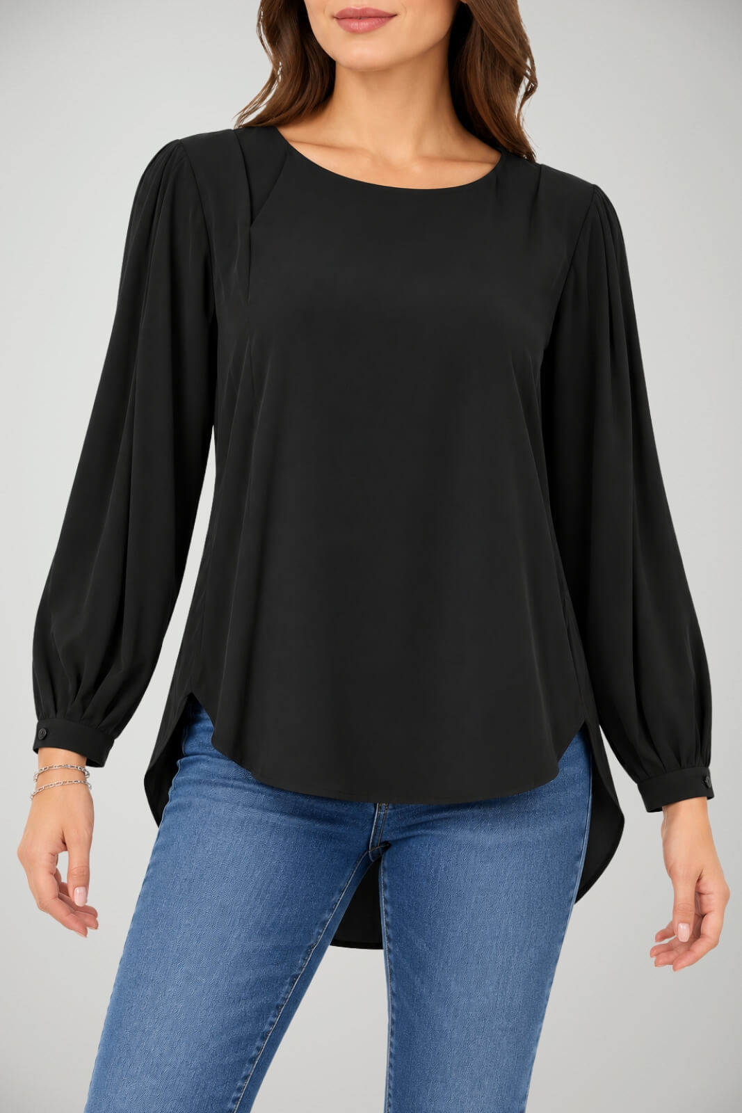 Beatrice Blusa Donna con Fondo Irregolare