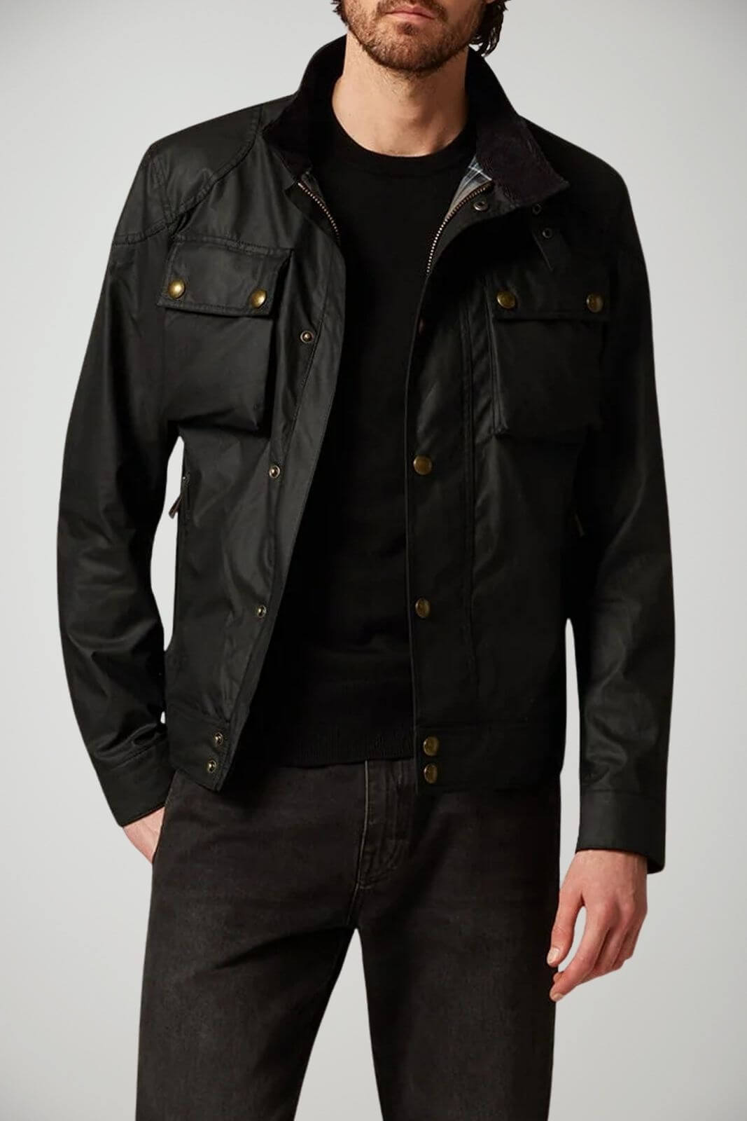 Belstaff Giacca Uomo Racemaster in cotone cerato