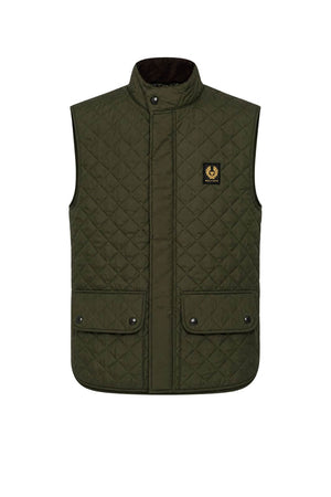Belstaff Gilet Uomo trapuntato Relaxed fit / Oliva