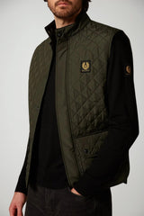Belstaff Gilet Uomo trapuntato Relaxed fit / Oliva