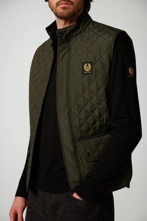 Belstaff Gilet Uomo trapuntato Relaxed fit / Oliva