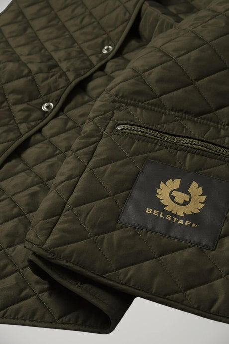 Belstaff Gilet Uomo trapuntato Relaxed fit / Oliva