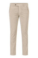 Berwich Pantaloni Uomo Morello in velluto Slim Fit / Latte