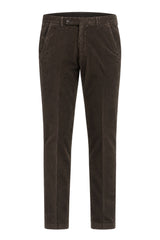 Berwich Pantaloni Uomo Morello in velluto Slim Fit / Marrone
