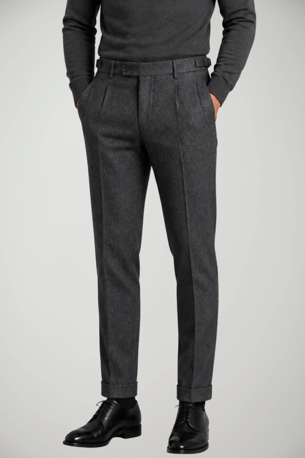 Berwich Pantaloni Uomo in lana con pences / Grigio