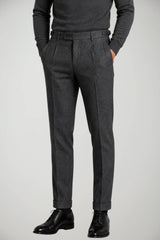 Berwich Pantaloni Uomo in lana con pences / Grigio