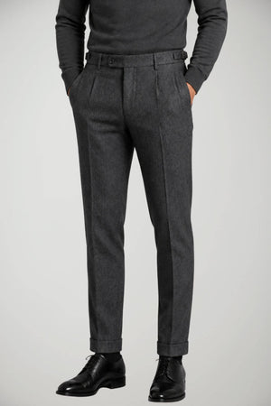 Berwich Pantaloni Uomo in lana con pences / Grigio