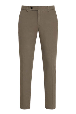 Berwich Pantaloni Uomo in Gabardina Slim Fit / Beige