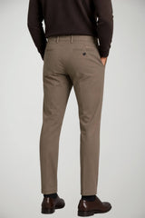 Berwich Pantaloni Uomo in Gabardina Slim Fit / Beige