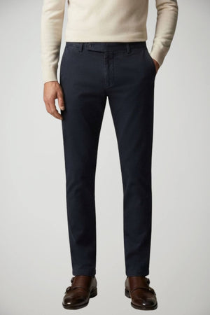 Berwich Pantaloni Uomo in Gabardina Slim Fit / Navy