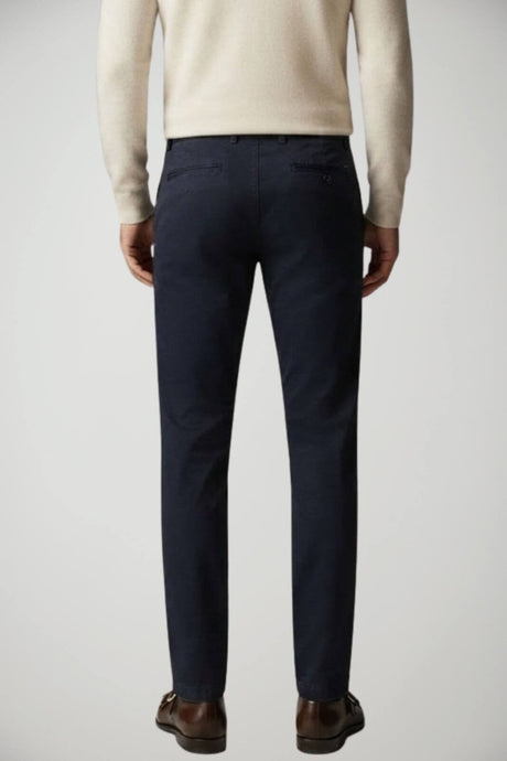 Berwich Pantaloni Uomo in Gabardina Slim Fit / Navy
