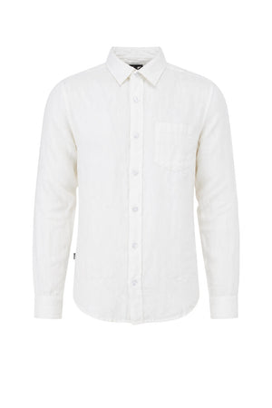 Blauer Camicia Uomo Lino Swan