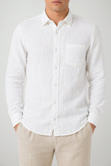 Blauer Camicia Uomo Lino Swan