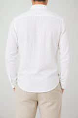 Blauer Camicia Uomo Lino Swan