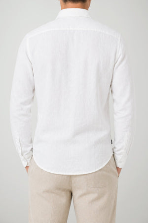 Blauer Camicia Uomo Lino Swan