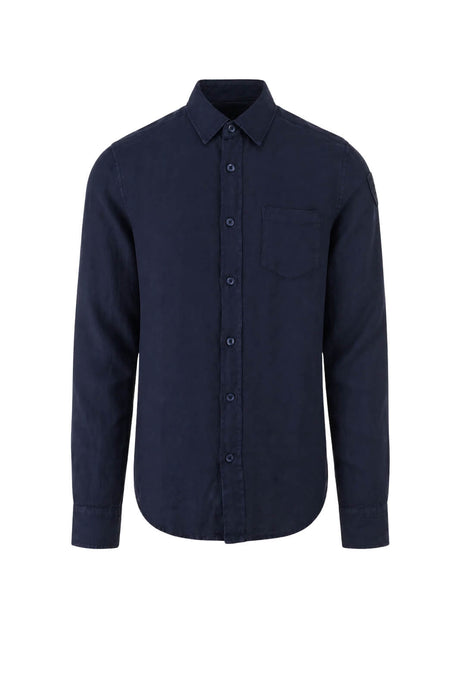 Blauer Camicia Uomo Lino Swan