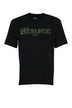 T-shirt da uomo Blauer maniche corte con stampa centrale fronte nero