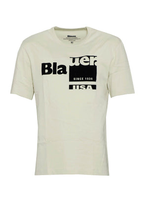 T-Shirt maniche corte uomo Blauer con stampa fronte