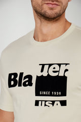 T-Shirt maniche corte uomo Blauer con stampa dettaglio