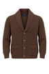 Blu Cashmere Cardigan Uomo a costa inglese / Cioccolato