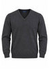Blu Cashmere Maglia Uomo scollo a V / Antracite