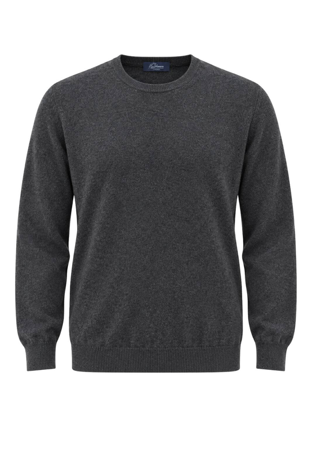 Blu Cashmere Maglia Uomo a girocollo / Antracite