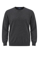 Blu Cashmere Maglia Uomo a girocollo / Antracite