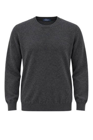 Blu Cashmere Maglia Uomo a girocollo / Antracite