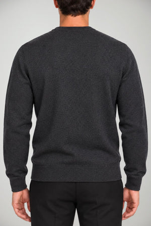 Blu Cashmere Maglia Uomo a girocollo / Antracite