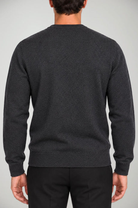 Blu Cashmere Maglia Uomo a girocollo / Antracite