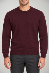 Blu Cashmere Maglia Uomo a girocollo / Bordeaux