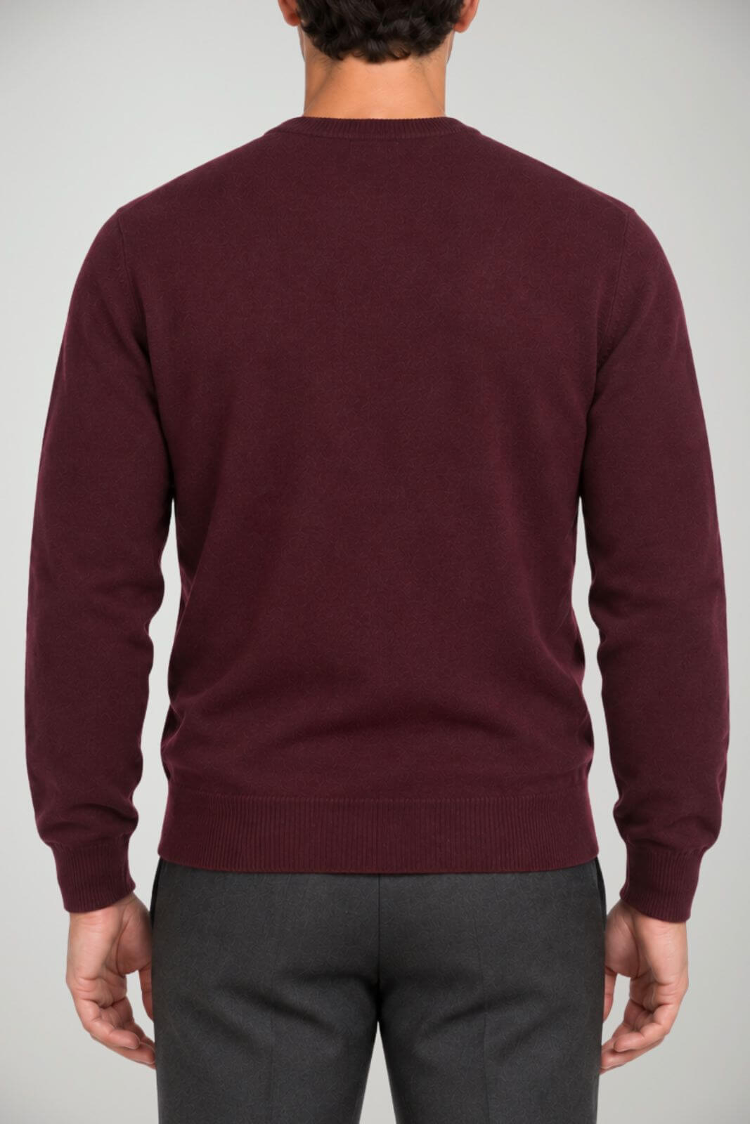 Blu Cashmere Maglia Uomo a girocollo / Bordeaux