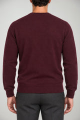 Blu Cashmere Maglia Uomo a girocollo / Bordeaux